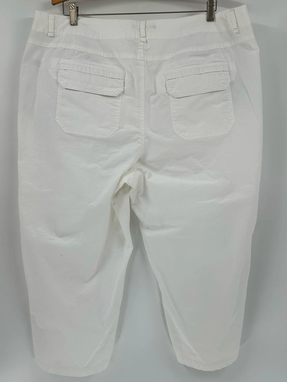 ELLOS White Capris Cotton Stretch Sz 20 summer beach